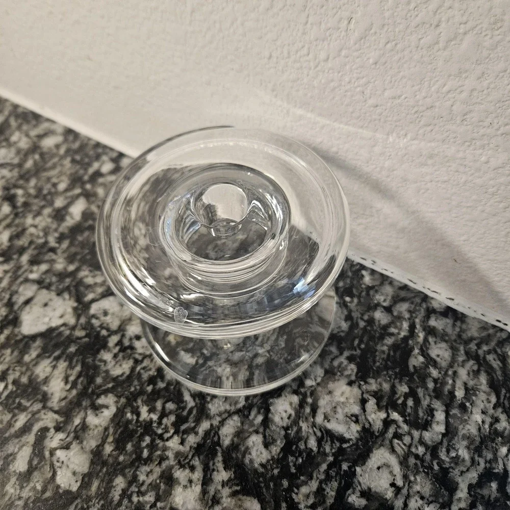 Elegant  minamilist Clear‎ Glass Candlestick Holder